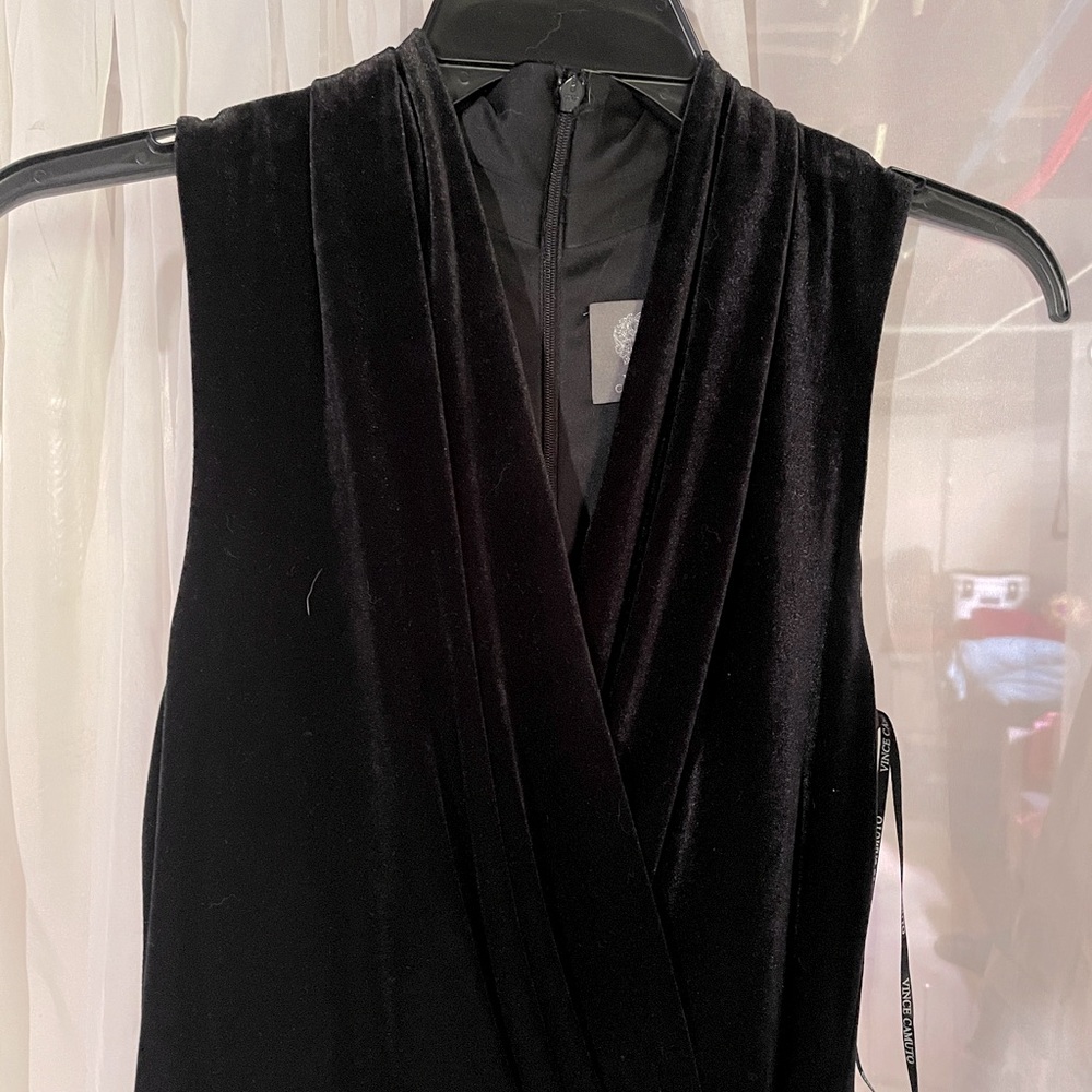 Vince Camuto black Velvet jumpsuit